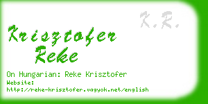 krisztofer reke business card